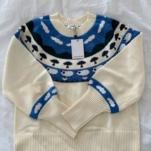 Sugarlips Counting Sheep Puff Sleeve Sweater